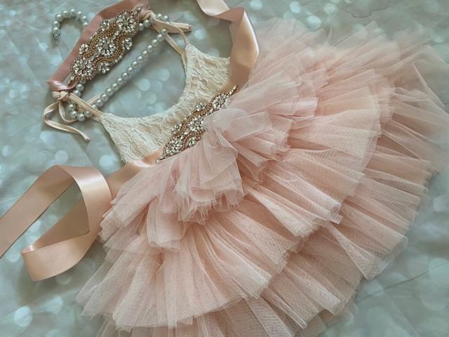 blush holiday dress