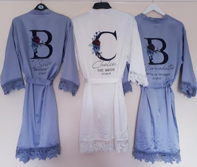Personalised Bridesmaid Robes, Lace Bridesmaid Robes, Bridesmaid Gifts