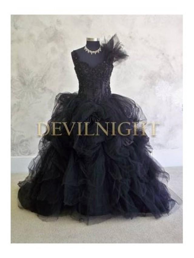 Gothic Wedding - Black Ball Gowns Gothic Wedding Dress #1922783 - Weddbook