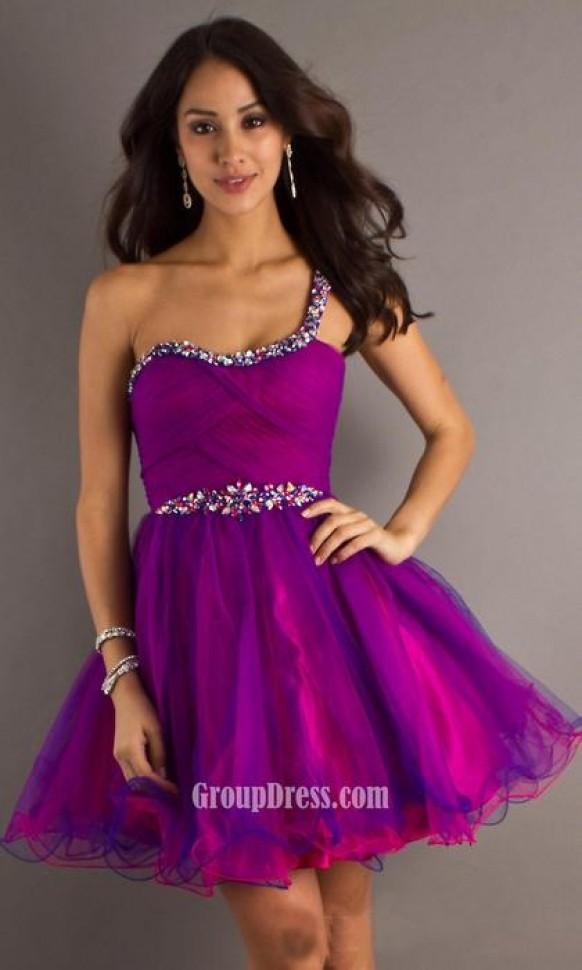 Purple Wedding - Unusual Purple Short Prom Dress #1981569 - Weddbook