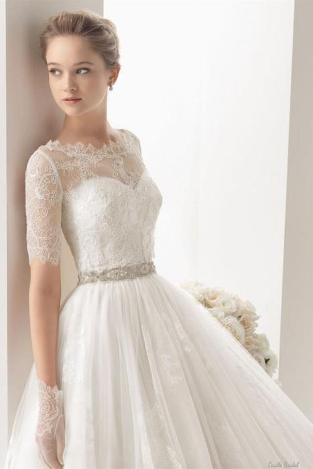 Lace Appliques Beading Belt Wedding Dress #2002417 - Weddbook
