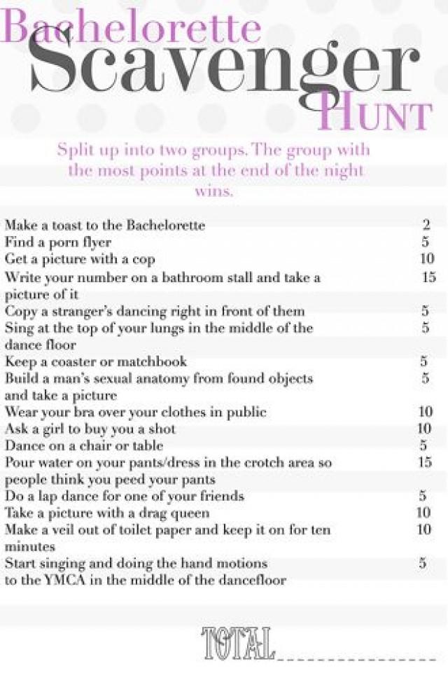 Bachelorette Party Ideas - Bachelorette Party Scavenger Hunt! #2032737 ...