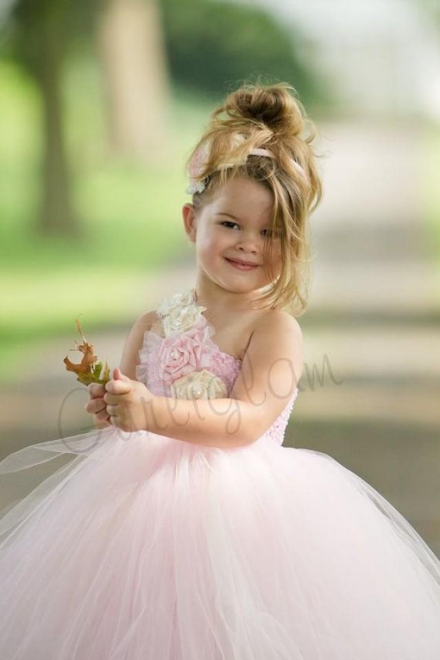 Light Pink Flower Girl Tutu Dress, Flower Girl Dress, Tutu Dresses ...