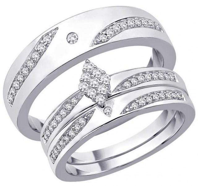 Wedding Rings - Trio Wedding Ring Sets #2058299 - Weddbook