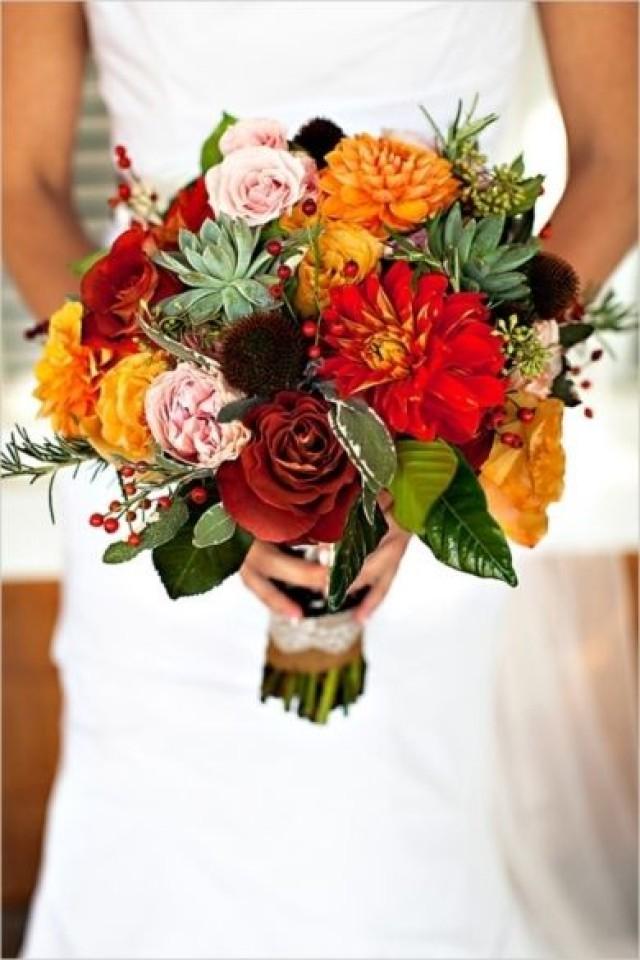 Autumn Wedding - Fall Bouquet With Succulents #2061816 - Weddbook