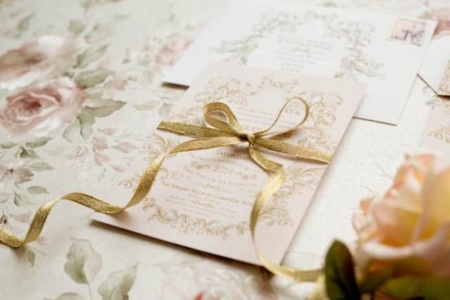 Gold Wedding Invitation Paper 2103510 Weddbook