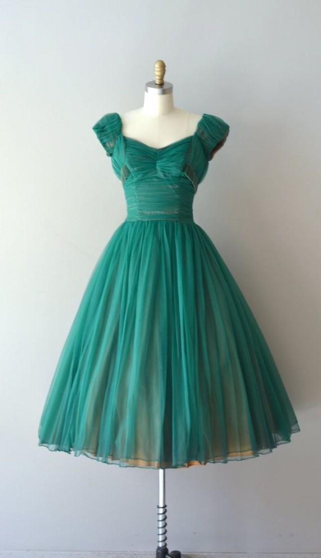R E S E R V E D...1950s Dress / Vintage 50s Dress / Fool's Paradise ...
