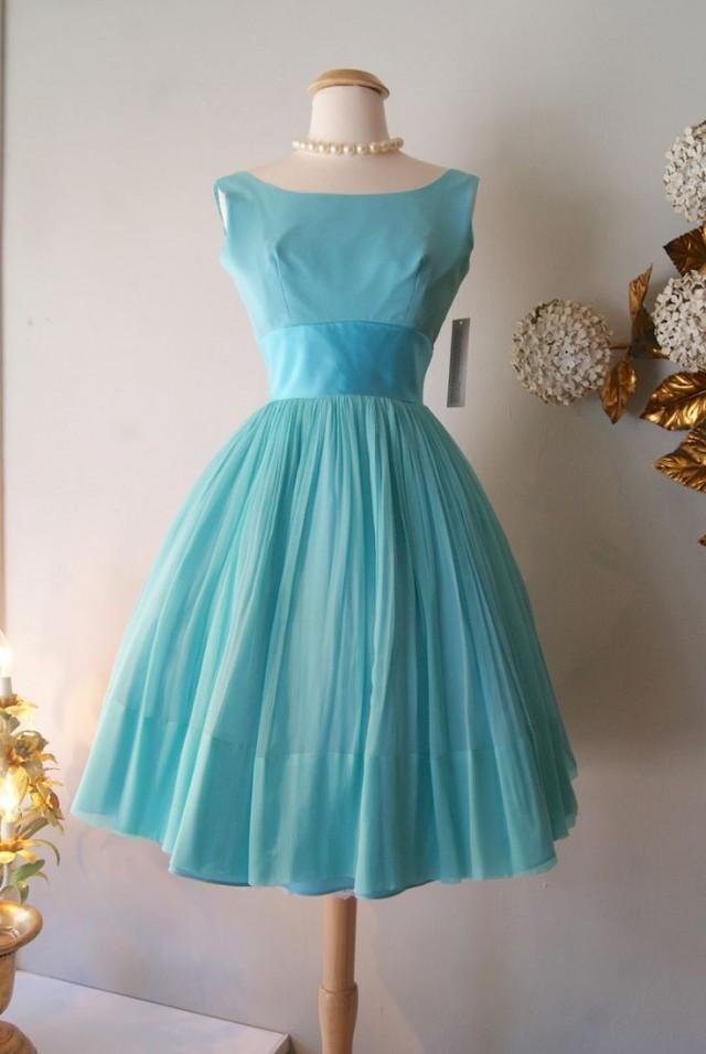 Vintage 1960's Dress // 1960s Sea Foam Dream Dress #2147864 - Weddbook