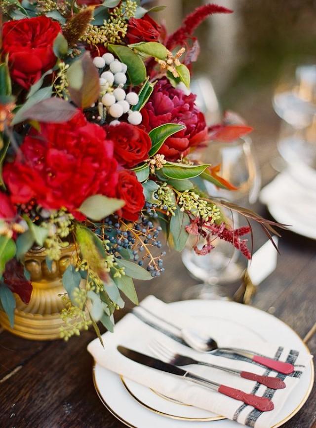 Burgundy Wedding - Flatware Dipped In Red Paint #2153540 - Weddbook