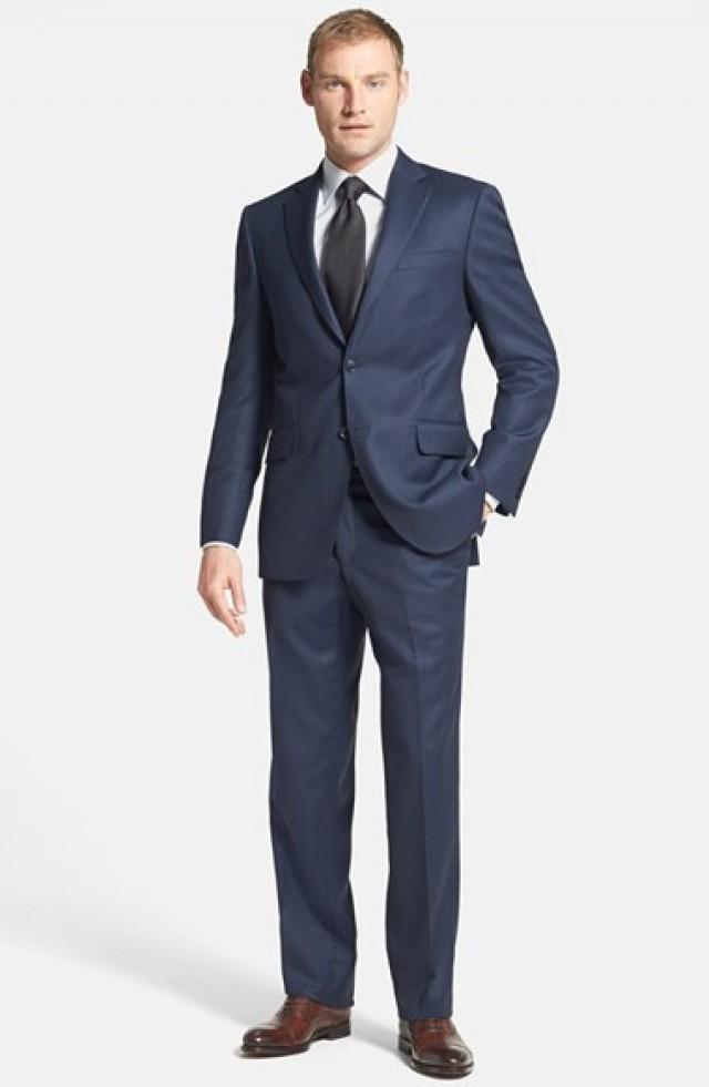 Classic Wedding - Peter Millar Classic Fit Blue Wool Suit #2154103 ...