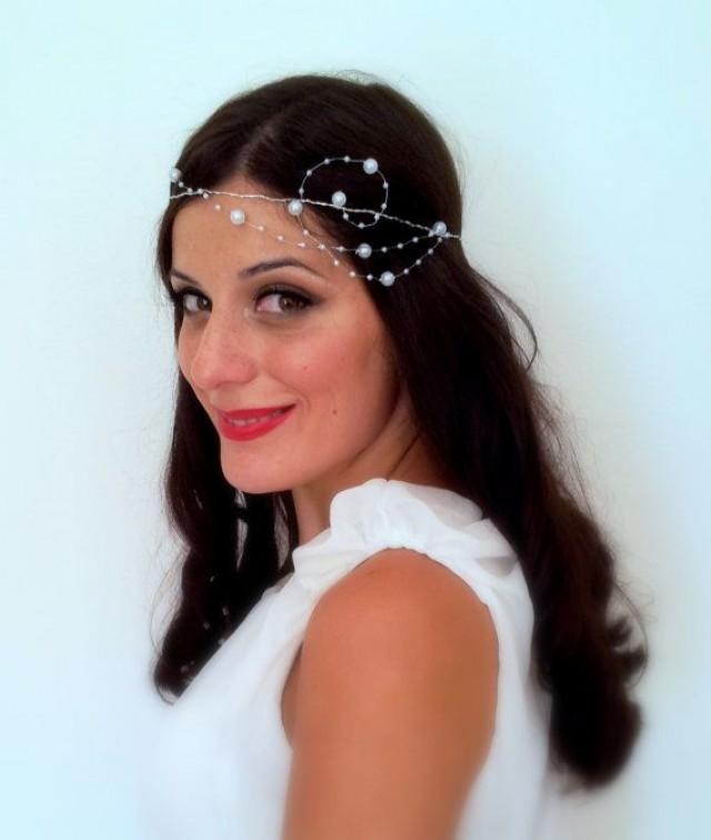 Bridal Tiara, Wedding Hair Crown, Ivory Pearl Hair Piece, Bridal ...