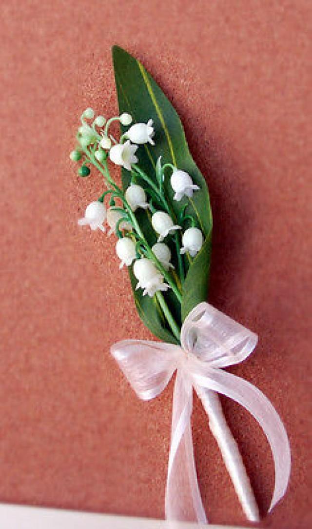 Lily Of The Valley Boutonniere Wedding Bridal Prom Groom Groomsmen ...