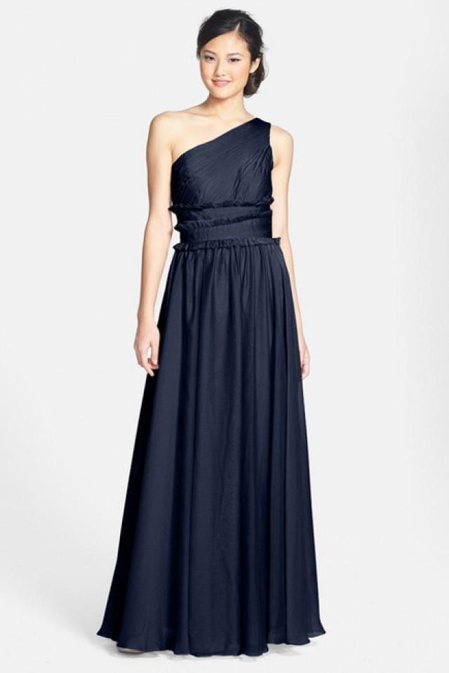 ML Monique Lhuillier Bridesmaids One-Shoulder Chiffon Gown #2168027 ...