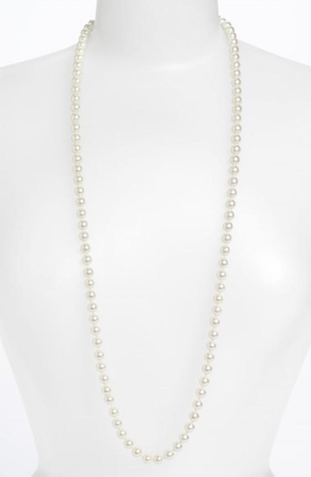 Givenchy Long Glass Pearl Necklace #2178476 - Weddbook