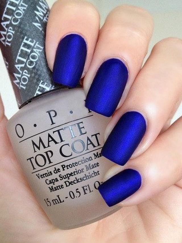 OPI Royal Blue Matte Manicure ~ OPI Blue My Mind, Opi Matte Top Coat ...
