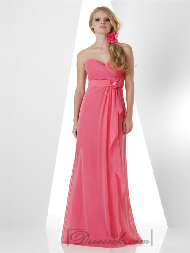 Melon Sweetheart Empire Waist Ruffled Side Bridesmaid Dresses #2199917 ...