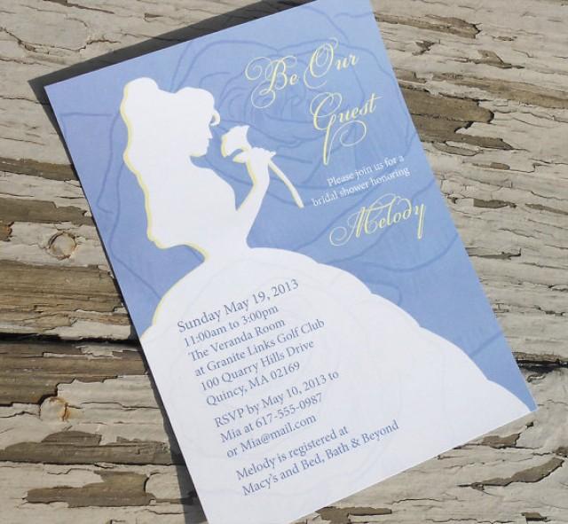 Disney Beauty And The Beast Belle Bridal Shower Invitation Disney Beauty And The Beast Belle Bridal Shower Invitation Custom Printable Pdf 2238978 Weddbook