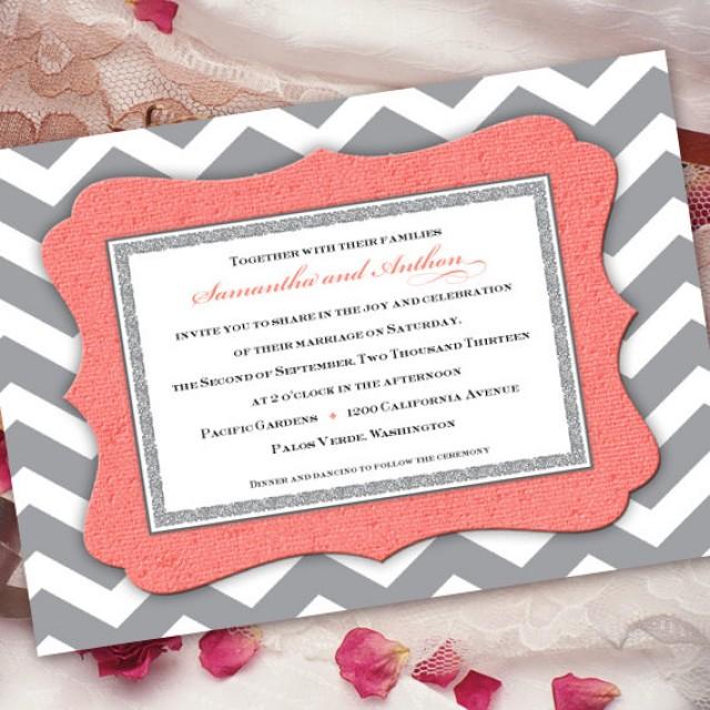 Gray Chevron Wedding Invitation And C Gray Chevron Wedding Invitation And C Silver In259 2241499 Weddbook