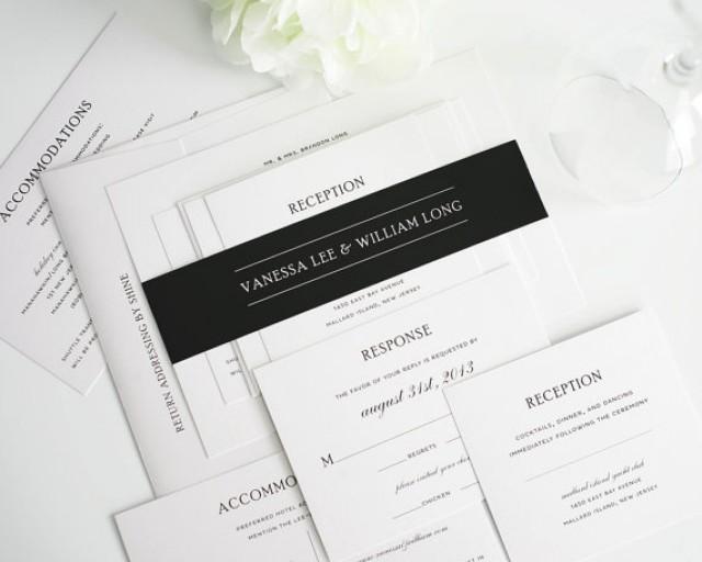 Simple Wedding Invitation Elegant Black And White Simple Wedding Invitation Elegant Black And White Package Elegance Sample Set 2248563 Weddbook