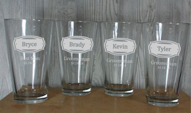 Pint Glasses - Personalized 16 Oz Pint Glasses - Perfect For Him ...