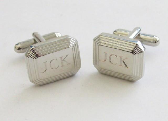 Set Of 1 Personalized Groomsmen Cuff Link Engraved Monogrammed Cufflink ...