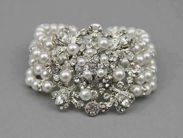 Bridal Cuff Bracelet Vintage 8