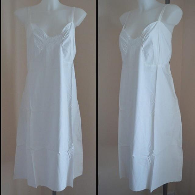 Free Shipping Vintage 1940s White Cotton Nightgown, Cotton Nightgown ...