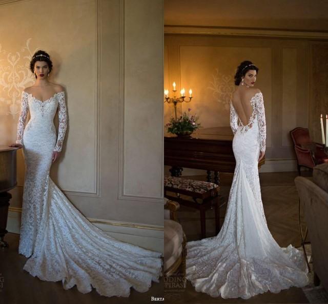 Berta Bridal 2015 V-Neck Mermaid Wedding Dresses Beach Bridal Gowns ...
