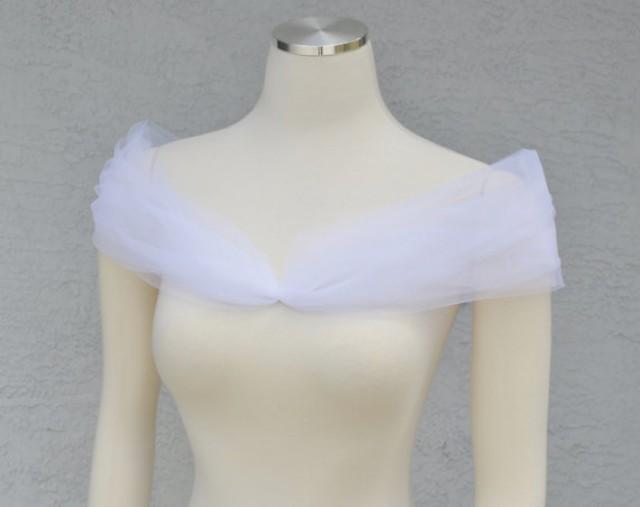 Cinderella Detachable Illusion White Or Ivory Tulle Off The Shoulder ...