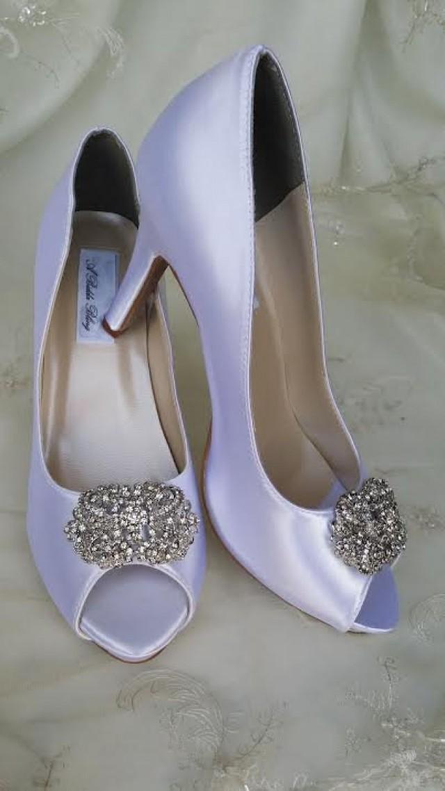 Wedding Shoes Crystal Bridal Shoes Pick Your Color - White Bridal Shoes ...