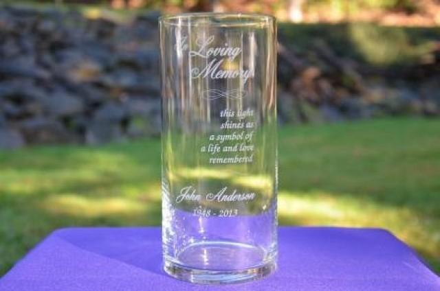 Personalized Engraved Memorial Gl Candle Holder Vase Two Sizes Personalized Engraved Memorial Gl Candle Holder Vase Two Sizes Available 2 2289230 Weddbook