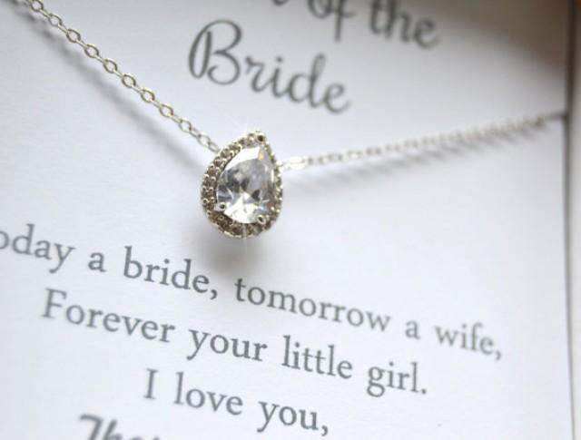 mother of the bride gift crystal necklacemother gift mother of the bride maid of honor bridesmaid gifts wedding jewelry