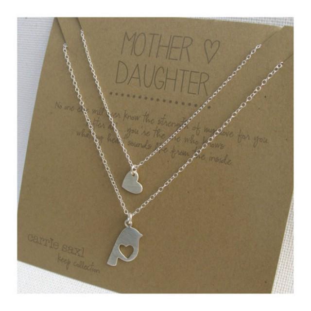 Mother Daughter Necklace Set - Sterling Silver - Mother's Day - Jewelry ...