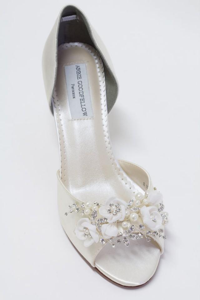Custom Wedding Shoes - Hand Sewn Beadwork Wedding Shoes - Crystals ...