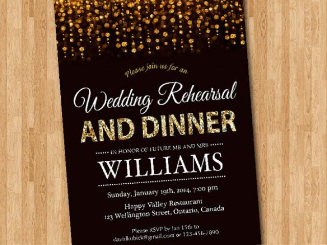Wedding Rehearsal And Dinner Invitation. Rehearsal Dinner Invite ...