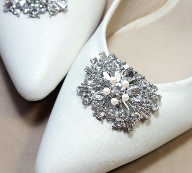 A Pair Of Shoes Clip,Rhinestone Crystal Shoes Clip,Wedding Shoes Clips ...