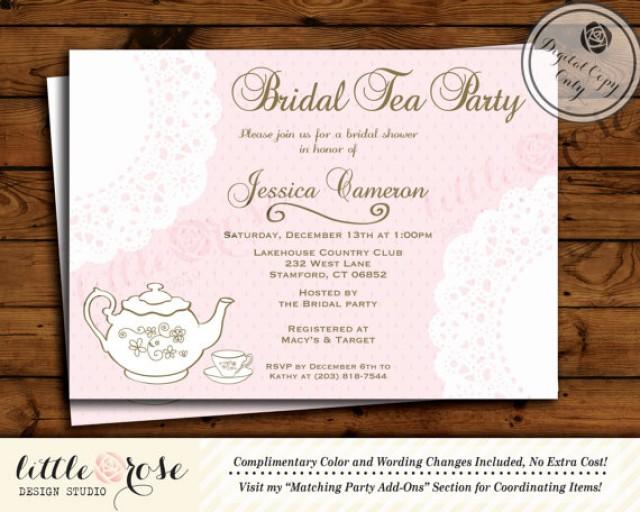 Doily Bridal Tea Party Invitation, Bridal Shower Invite, Printable ...