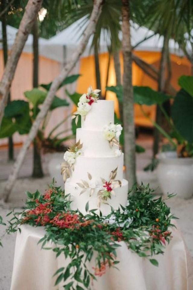 Cake Elegant Tropical Miami Beach Wedding 2316375 Weddbook