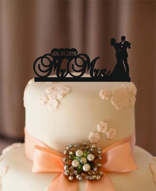 Silhouette Wedding Cake Topper , Personalized Wedding Cake Topper ...