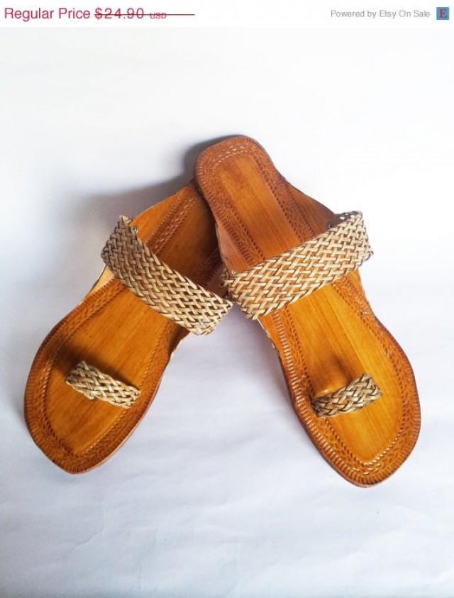 15%Summer Celebrations Us Size 7/Copper Leather Sandals/Flip Flops ...