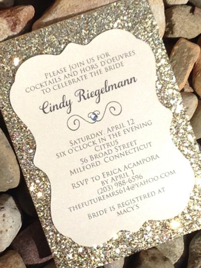 Bridal Shower Invitation - Glitter Bridal Shower Invitations ...