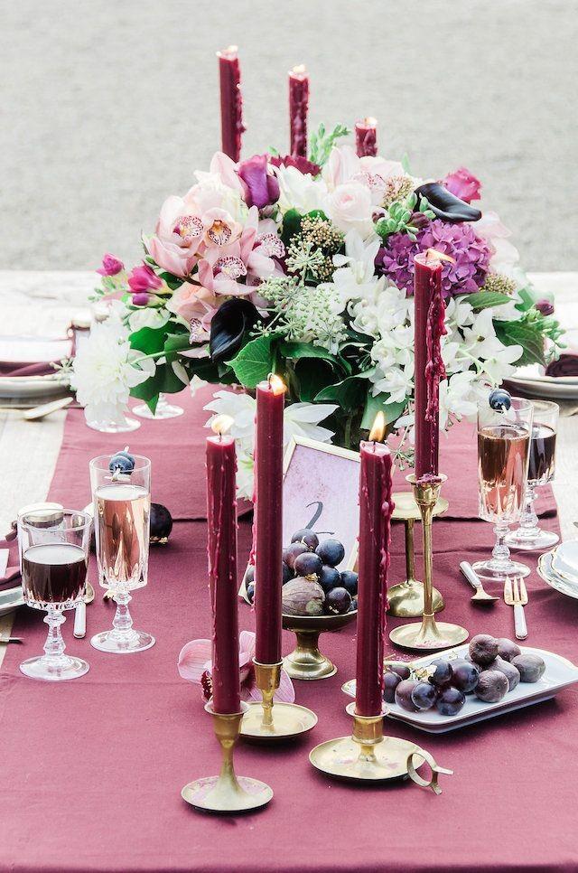 Wedding Theme - Plum And Gold Rustic Chic Wedding #2343850 - Weddbook