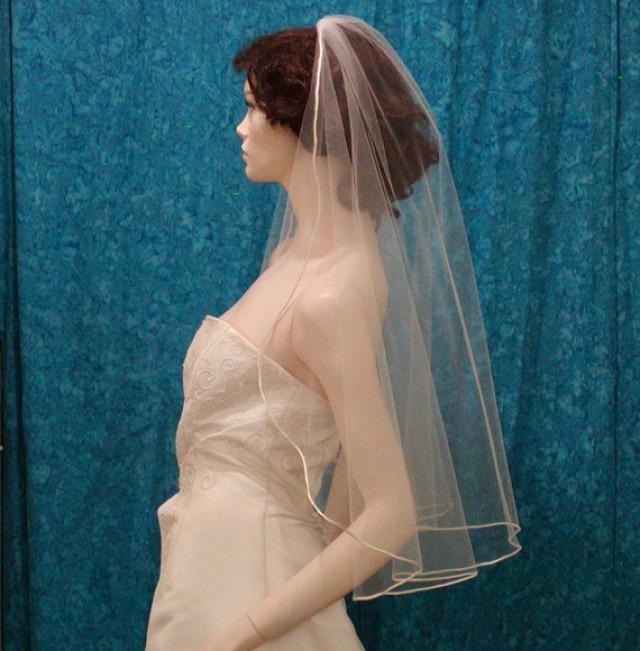 Cascading Cut Bridal Veil Trimmed With A Satin Rattail Cord #2347677 ...