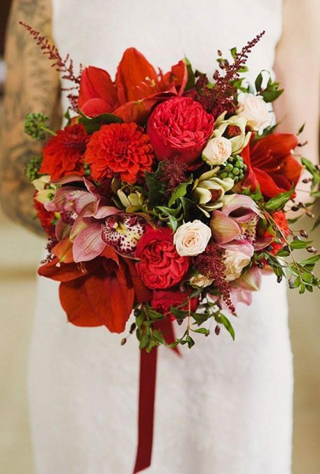 Bouquet/Flower - Red Wedding Bouquet Ideas #2353695 - Weddbook