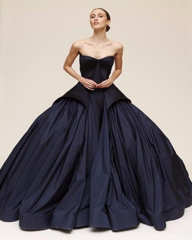 New Designer 2015 Long Evening Dresses Sleeveless Draped Train Black ...