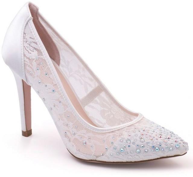 Coloriffics Eleni Women's Lace Satin Bridal Heels #2367746 - Weddbook