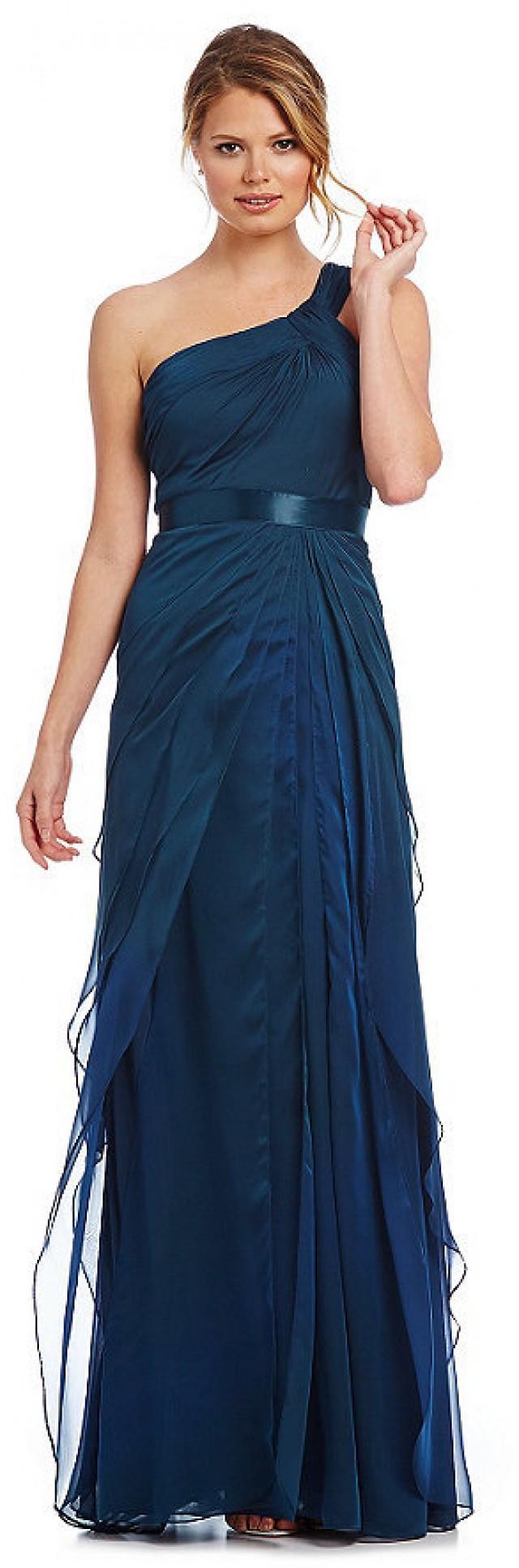 Adrianna Papell One-Shoulder Flutter Gown #2368583 - Weddbook