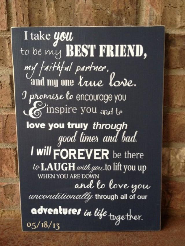 I Take You To Be My Best Friend Wedding Sign - Perfect Shower Or ...