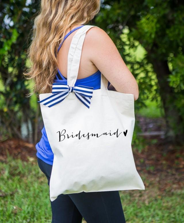 Bridesmaid Bag For Bridal Party Gift, Canvas Bag For Bridesmaids ...