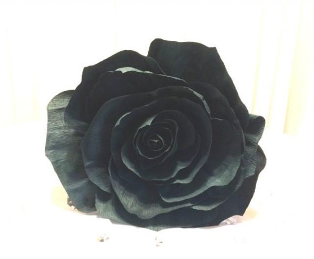 Giant Black Paper Rose, Crepe Paper Rose, Giant Bouquet Flower, Red ...